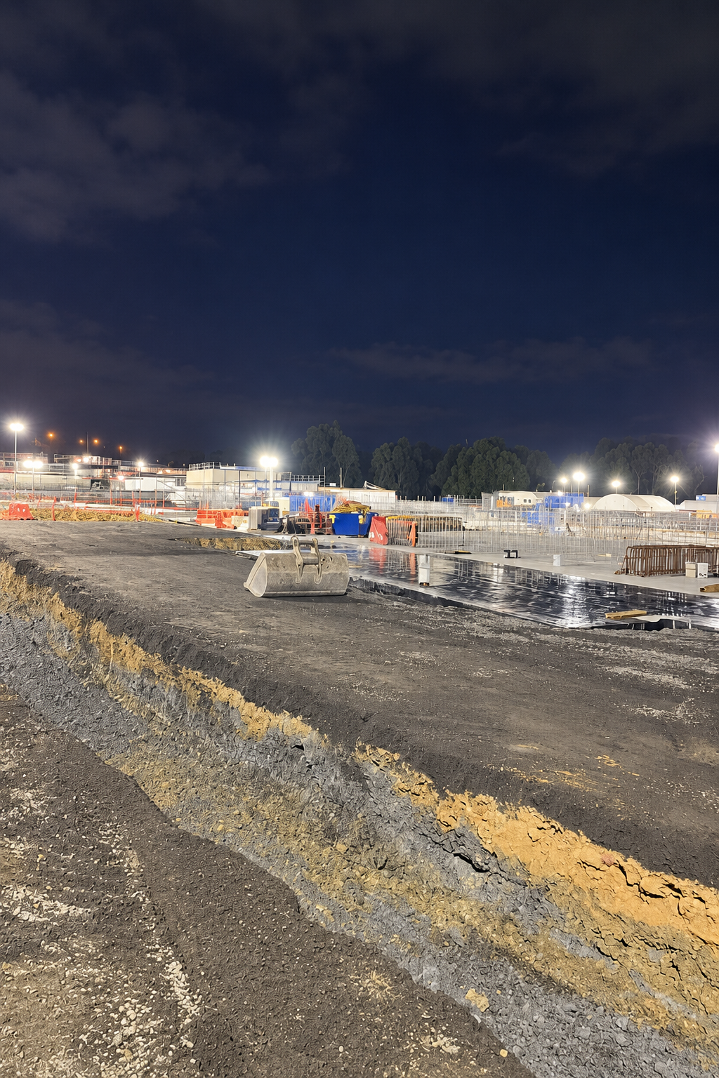 Trench excavation at Bulleen
