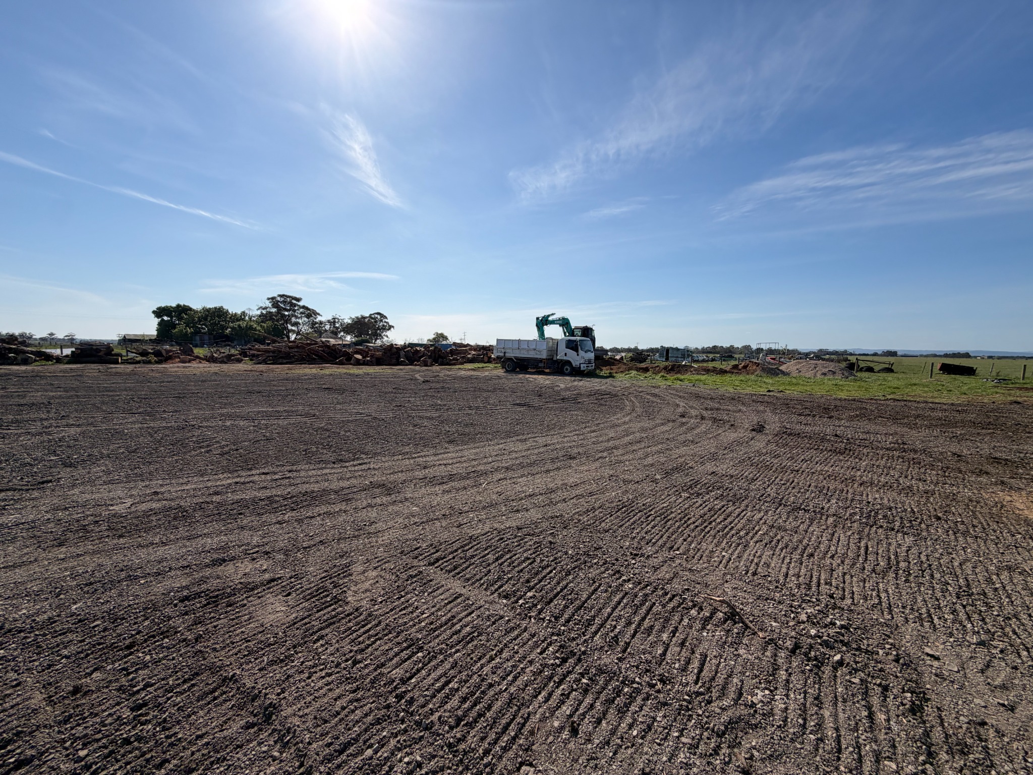 Large prepared and levelled pad in Cardinia