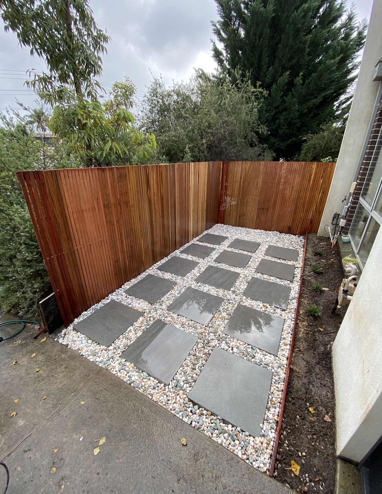 Doncaster landscaping area after works