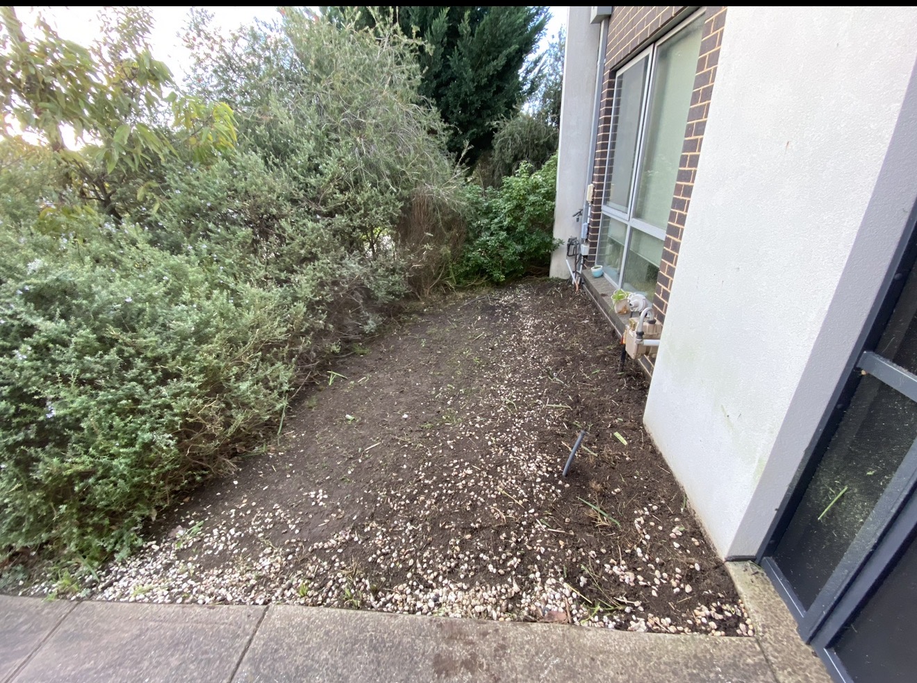 Doncaster landscaping area before works