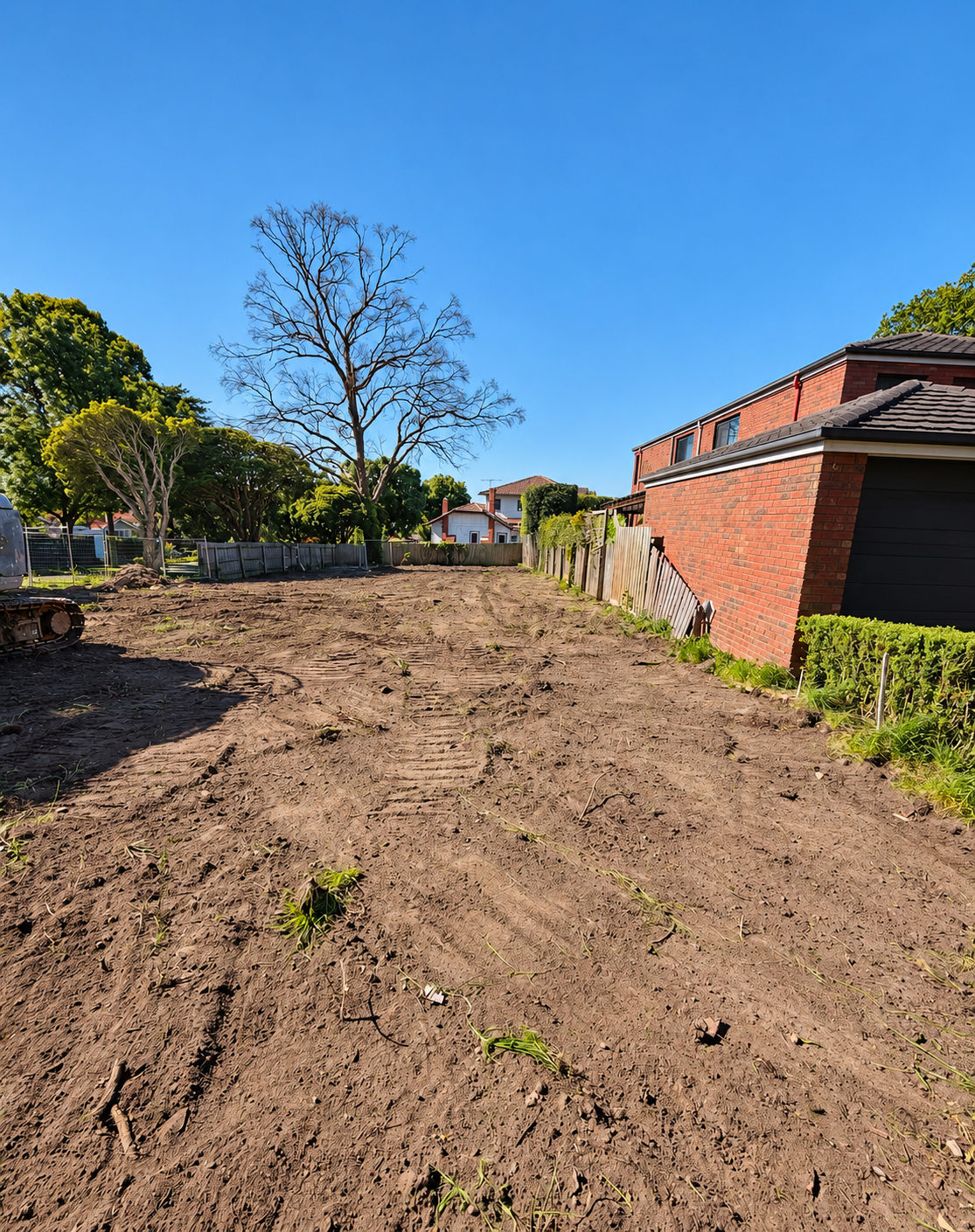 Mont Albert site after vegetation clearing and earthworks